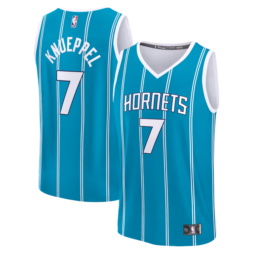 Youth Charlotte Hornets Kon Knueppel Fanatics Teal Fast Break Jersey - Icon Edition