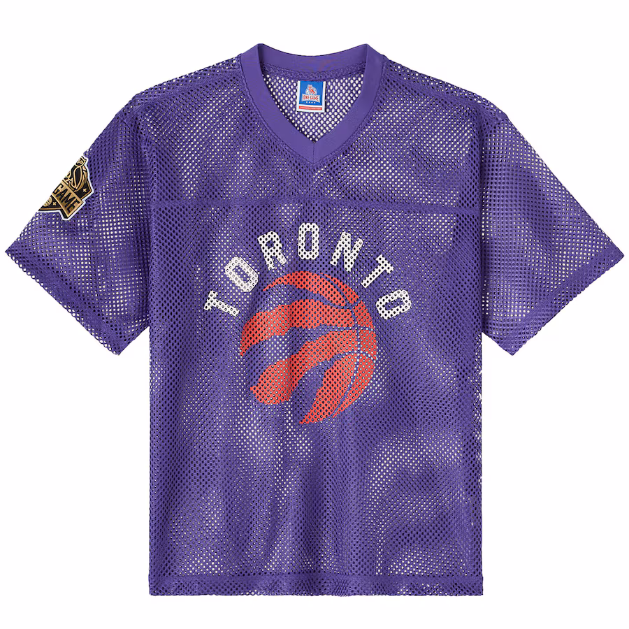Men's Toronto Raptors OVO x NBA Purple Mesh Football Fashion Jersey