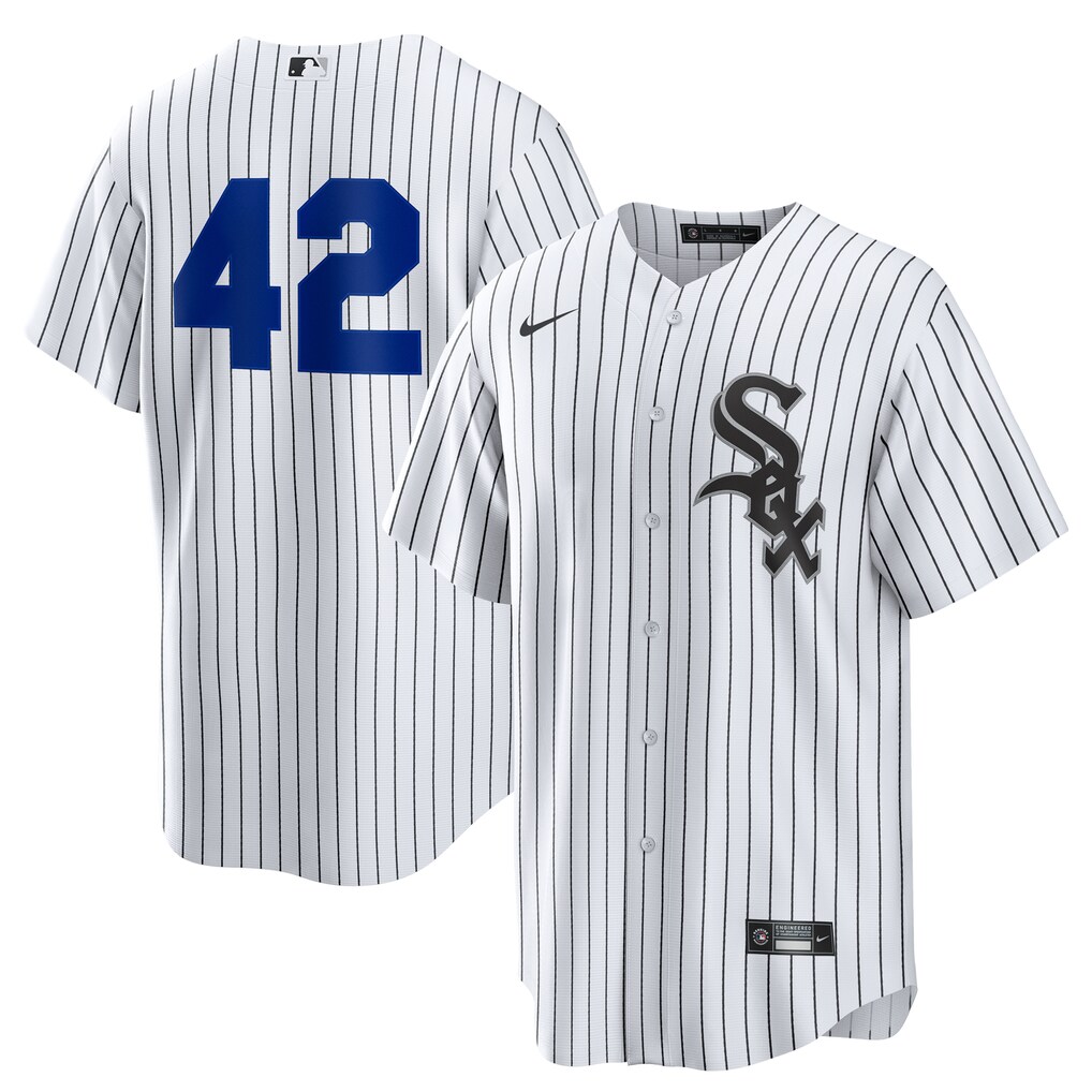 Men's Chicago White Sox Nike White Home  2025 Jackie Robinson Day Replica Jersey