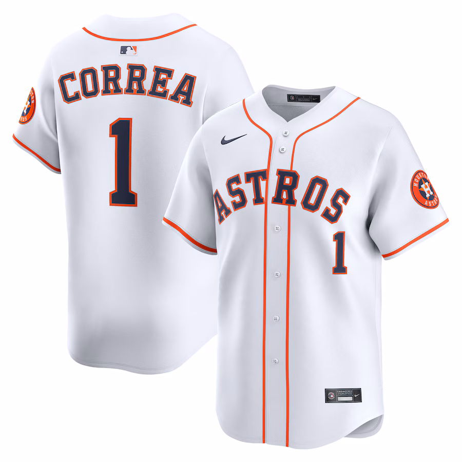 Men's Houston Astros Carlos Correa Nike White Home Limited Player Jersey