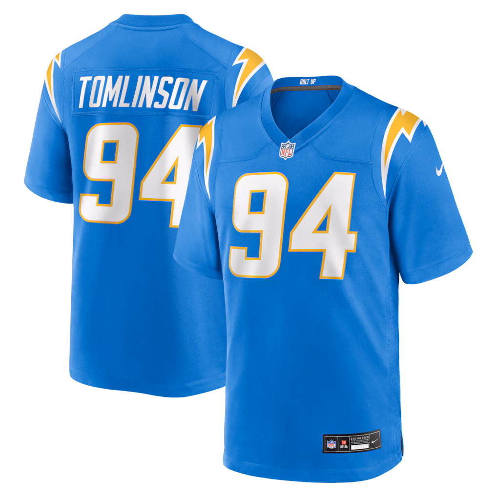 Men's Los Angeles Chargers Dalvin Tomlinson Nike Powder Blue Team Game Jersey