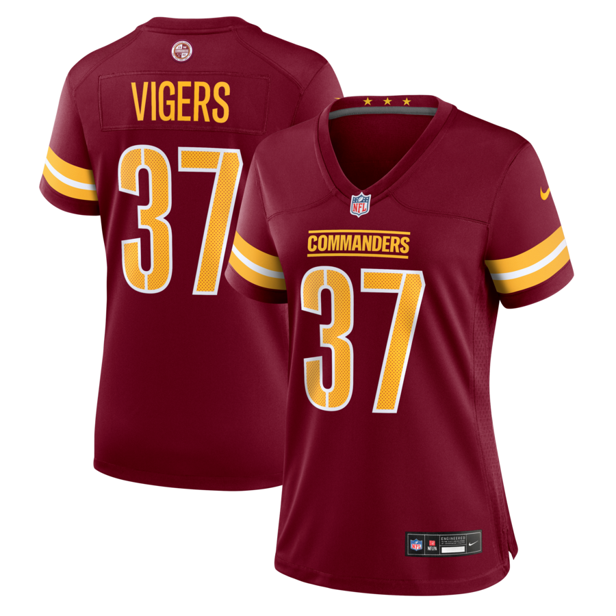 Women's Washington Commanders Car'lin Vigers Nike Burgundy Team Game Jersey