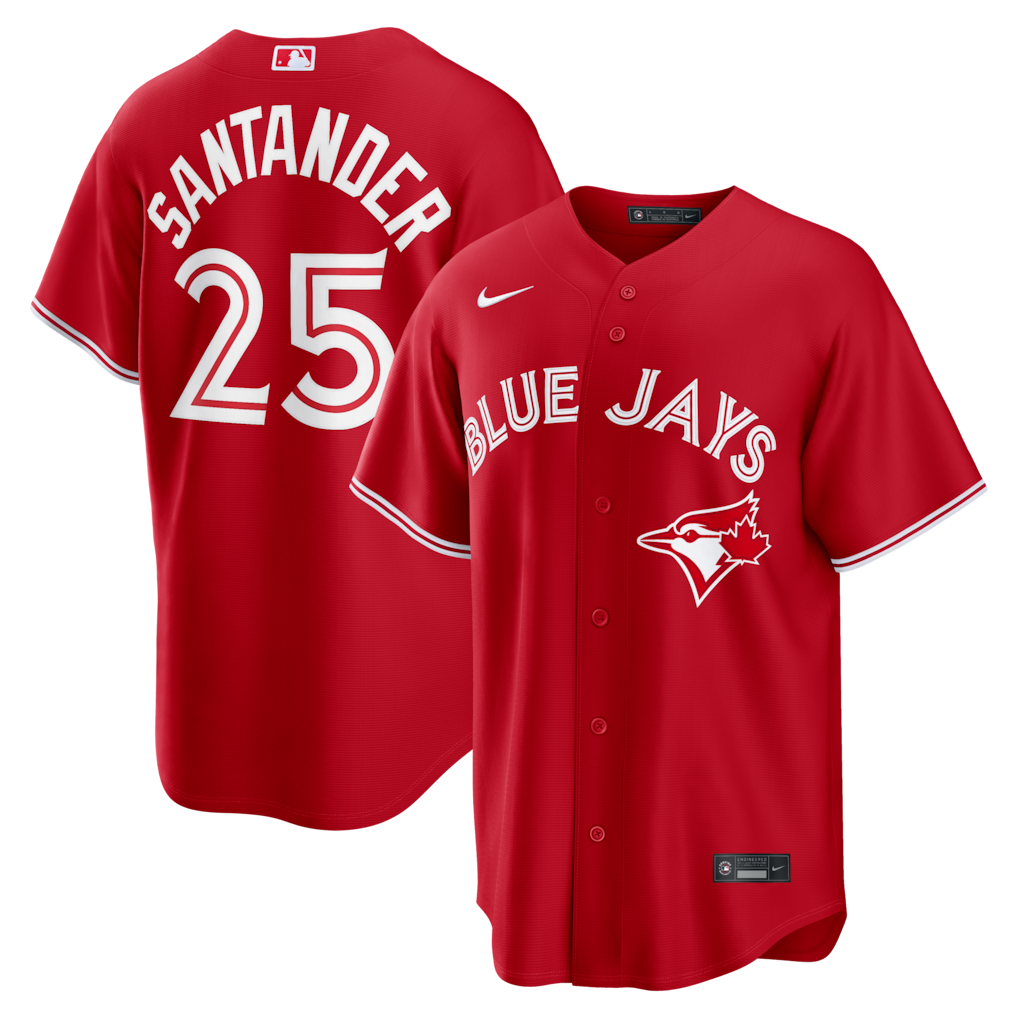 Men's Toronto Blue Jays Anthony Santander Nike Red Canada Day Replica Jersey