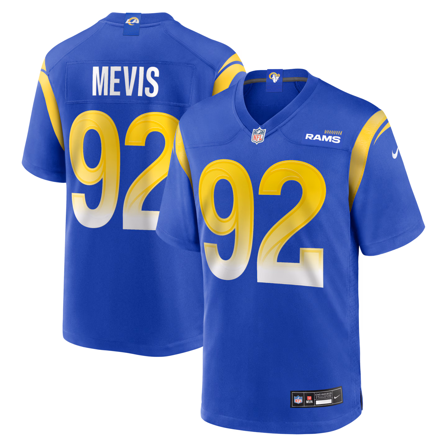 Men's Los Angeles Rams Harrison Mevis Nike Royal Team Game Jersey