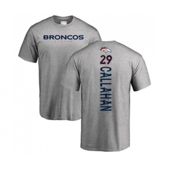 Football Denver Broncos #29 Bryce Callahan Ash Backer T-Shirt