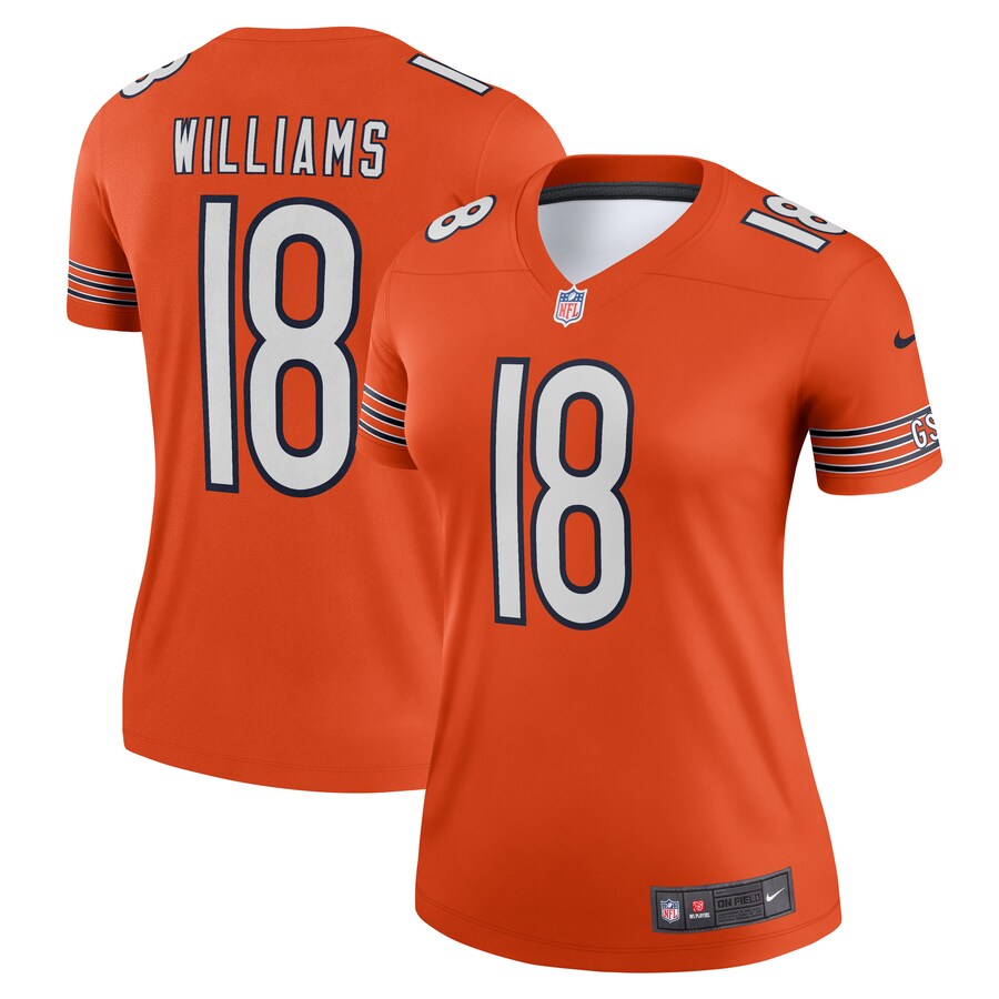 Women's Chicago Bears Caleb Williams Nike  Orange Alternate Legend Player Performance Top