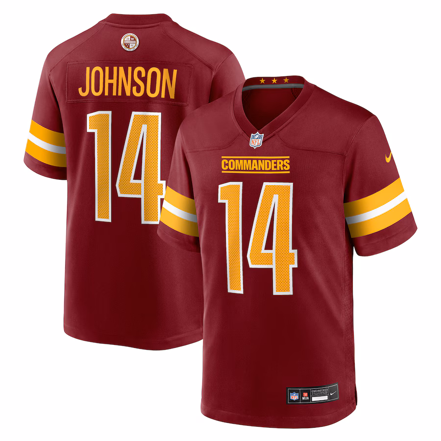 Men's Washington Commanders Josh Johnson Nike Burgundy Team Game Jersey