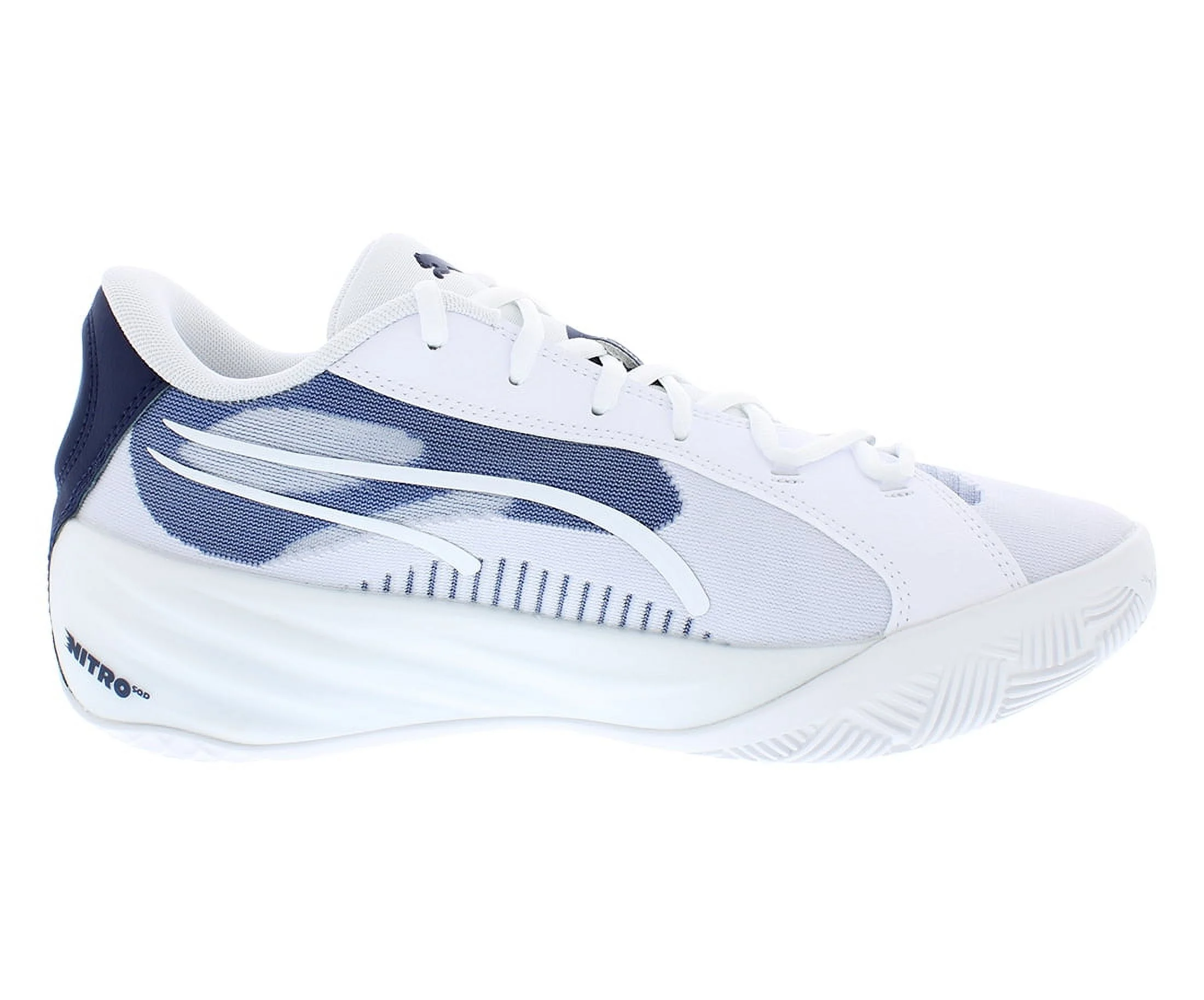 Puma All Pro Nitro Team Mens Shoes Size 9, Color: White/Navy/Lime Squeeze - Curated Treasures Market
