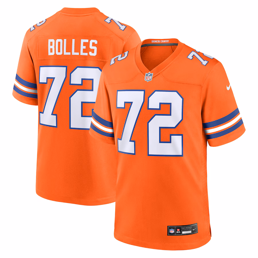 Men's Denver Broncos Garrett Bolles Nike Orange Alternate Game Jersey