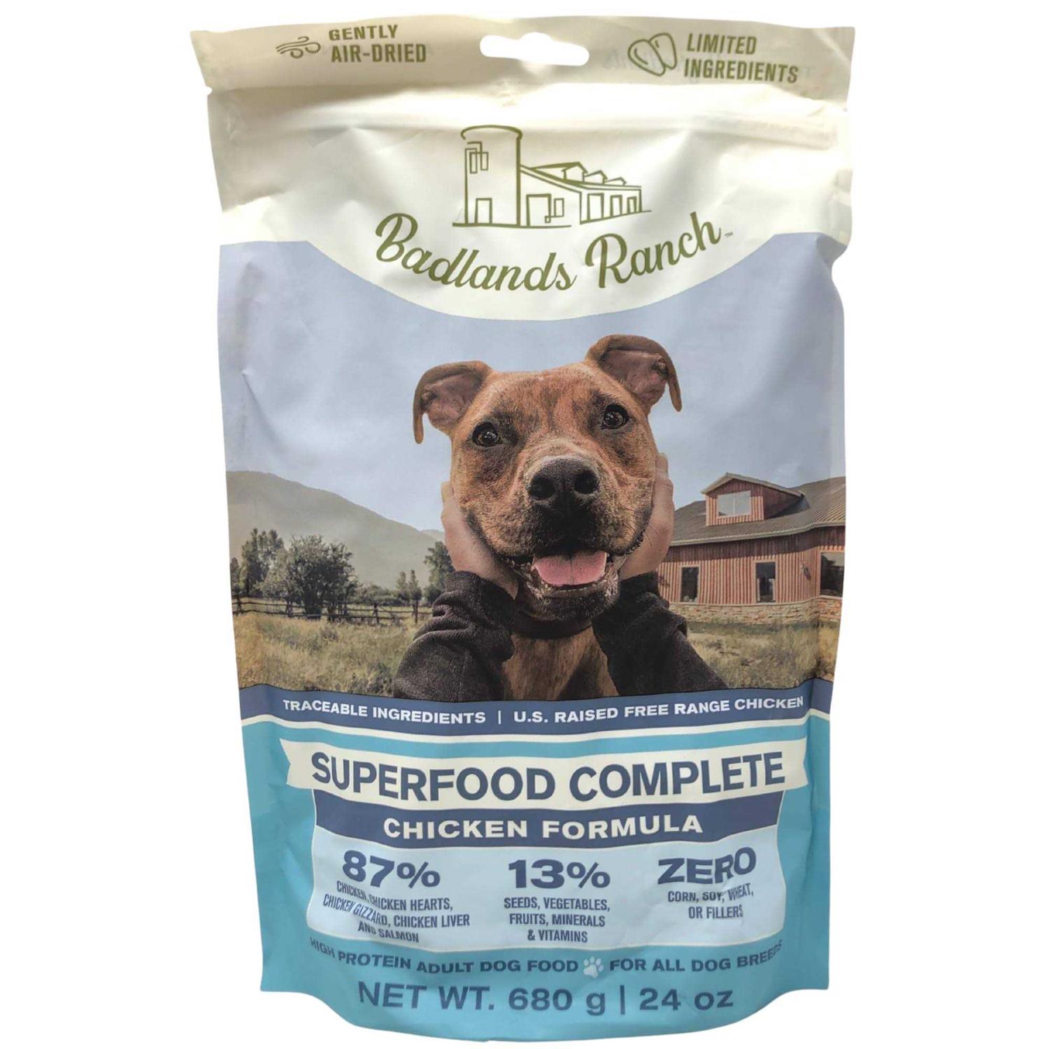 Badlands Ranch Superfood Complete Air Dried Chicken Dog Food