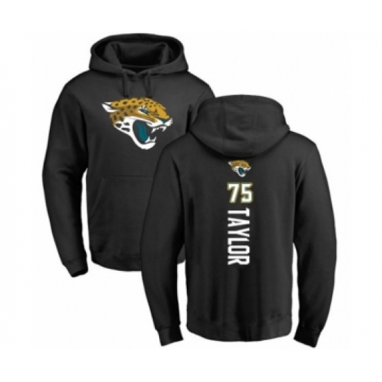 Football Jacksonville Jaguars #75 Jawaan Taylor Black Backer Pullover Hoodie