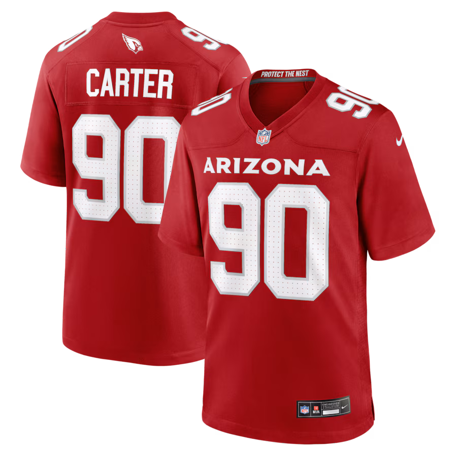 Men's Arizona Cardinals Zach Carter Nike Cardinal Team Game Jersey
