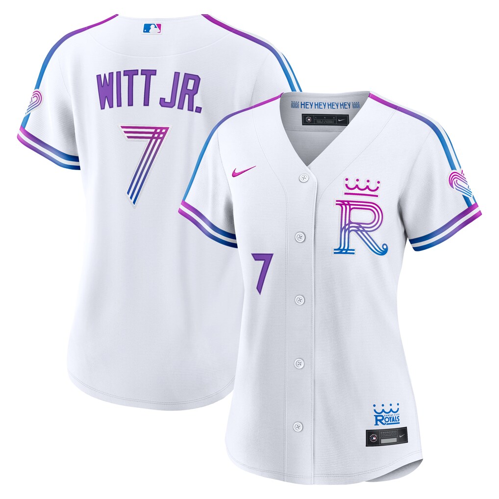 Women's Kansas City Royals Bobby Witt Jr. Nike White 2026 City Connect Stadium Jersey