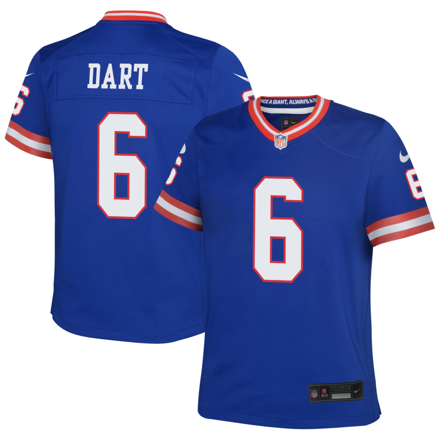 Youth New York Giants Jaxson Dart Nike Royal Alternate 2 Game Jersey