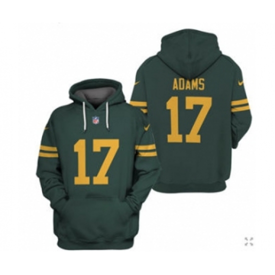 Men's Green Bay Packers #17 Davante Adams 2021 Green Pullover Football Hoodie