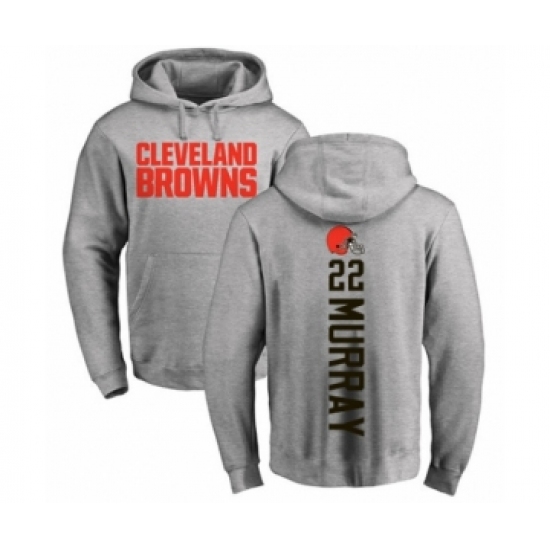 Football Cleveland Browns #22 Eric Murray Ash Backer Pullover Hoodie