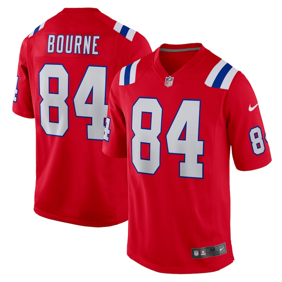 Men's New England Patriots Kendrick Bourne Nike Red Alternate Game Jersey