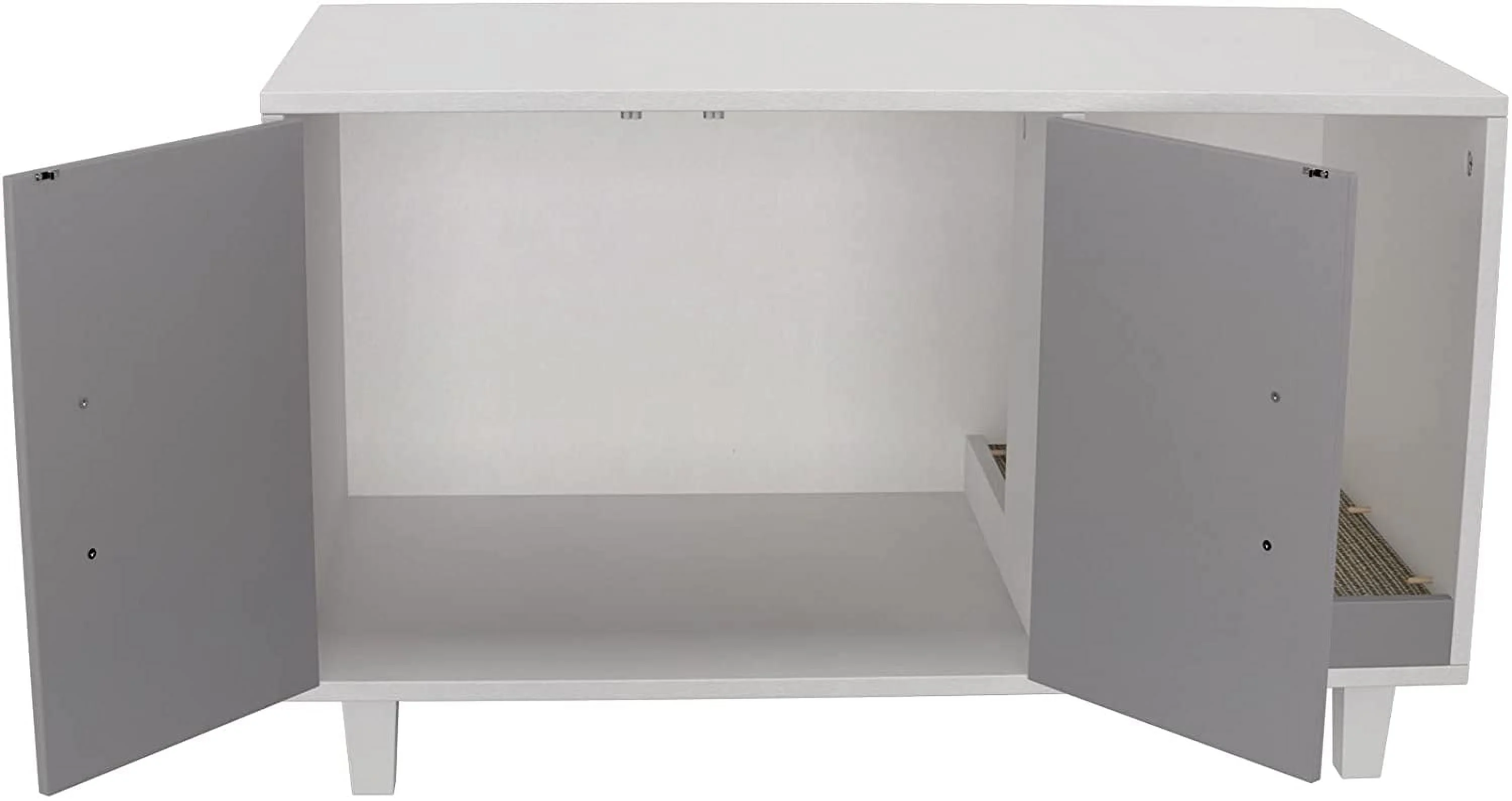 GDLF Pet Crate Cat Washroom Hidden Litter Box Enclosure  as Table Nightstand with Scratch Pad,Stackable - Curated Treasures Market