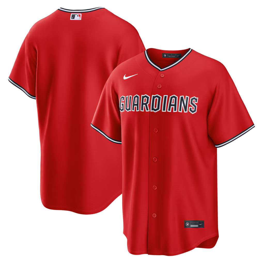 Men's Cleveland Guardians Nike Red Alternate Replica Jersey