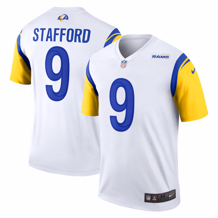 Men's Los Angeles Rams Matthew Stafford Nike White Legend Player Performance Top