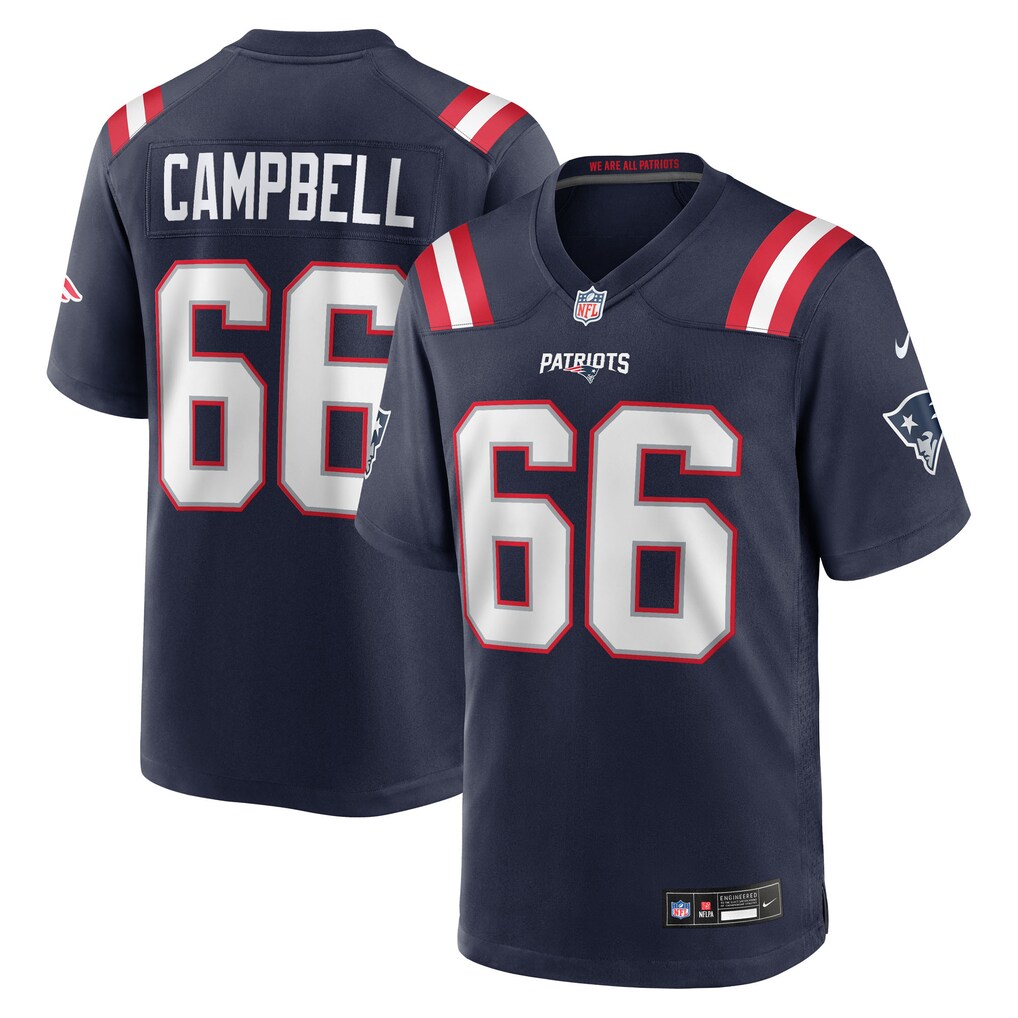 Men's New England Patriots Will Campbell Nike Navy Team Game Jersey