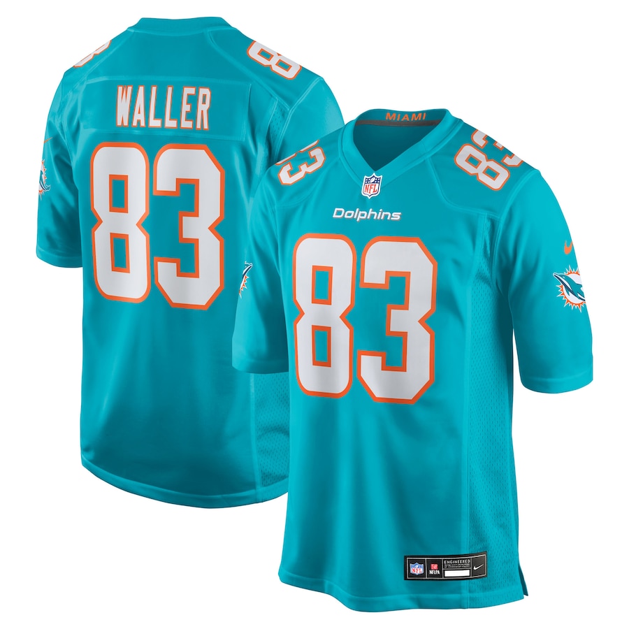 Men's Miami Dolphins Darren Waller Nike Aqua Team Game Jersey