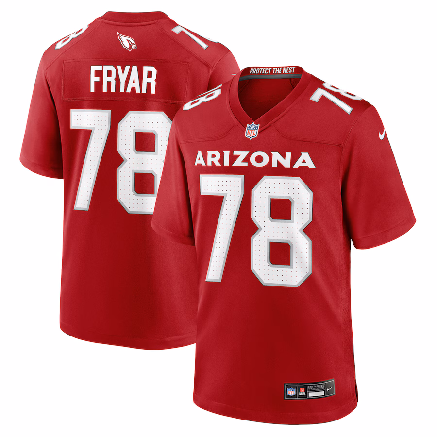 Men's Arizona Cardinals Josh Fryar Nike Cardinal Team Game Jersey