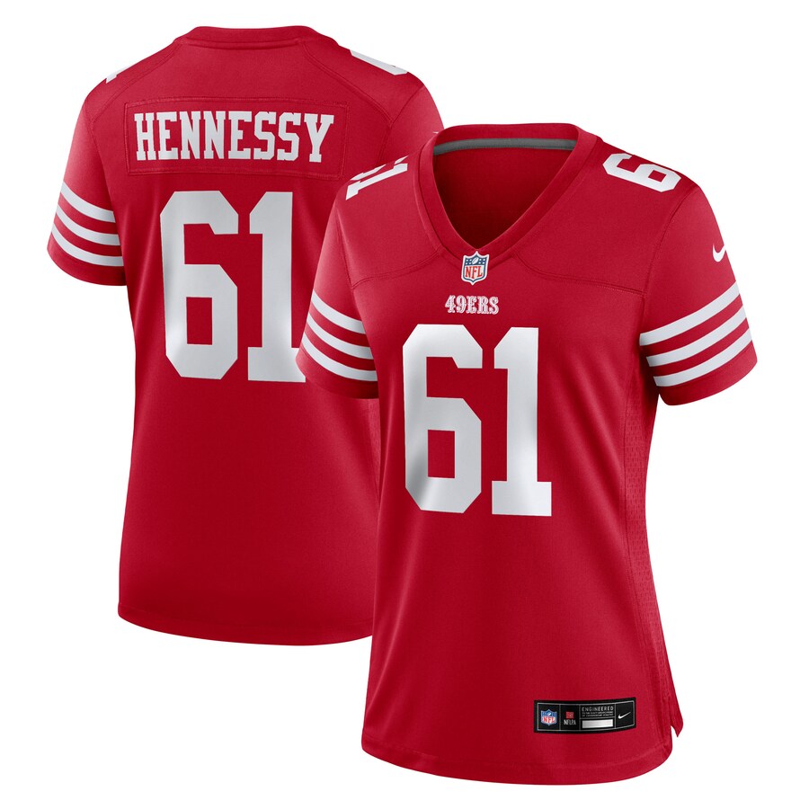 Women's San Francisco 49ers Matt Hennessy Nike Scarlet Team Game Jersey