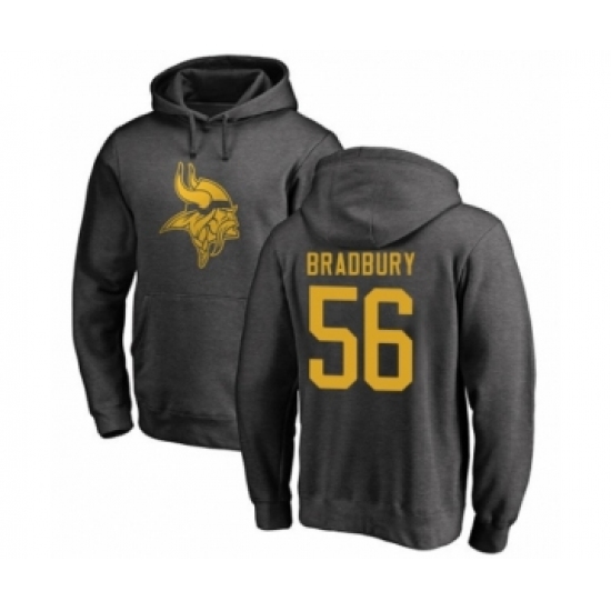 Football Minnesota Vikings #56 Garrett Bradbury Ash One Color Pullover Hoodie