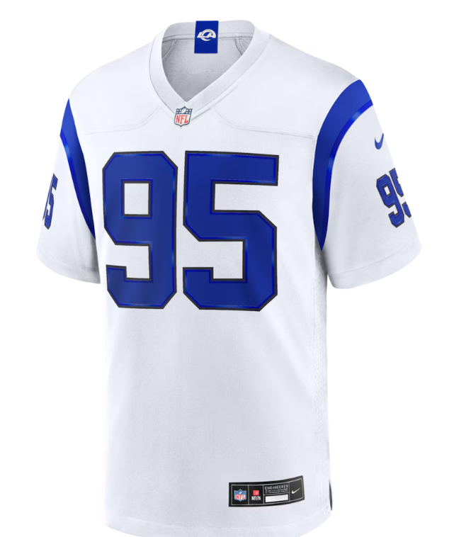 Men's Los Angeles Rams Myles Garrett Nike Fearsome White Vapor F.U.S.E. Stitched Limited Jersey