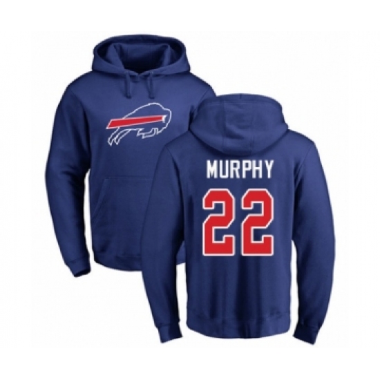 Football Buffalo Bills #22 Marcus Murphy Royal Blue Name & Number Logo Pullover Hoodie
