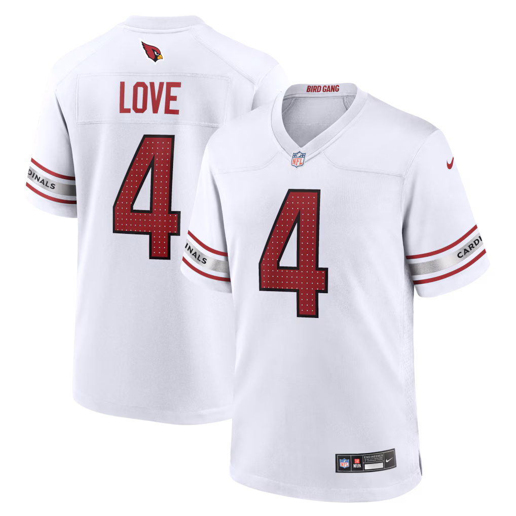 Men's Arizona Cardinals Jeremiyah Love Nike White Jersey