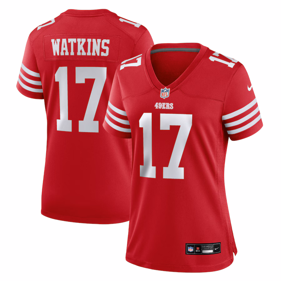 Women's San Francisco 49ers Jordan Watkins Nike Scarlet Team Game Jersey
