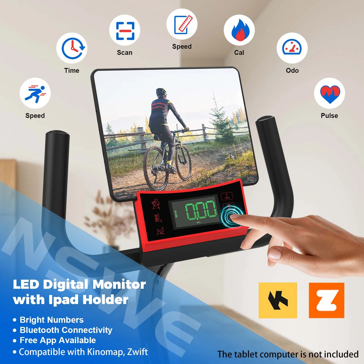 Vanswe Recumbent Exercise Bike 16 Levels Resistance Maximum Weight 380 lbs.  Magnetic Recumbent Stationary Bike