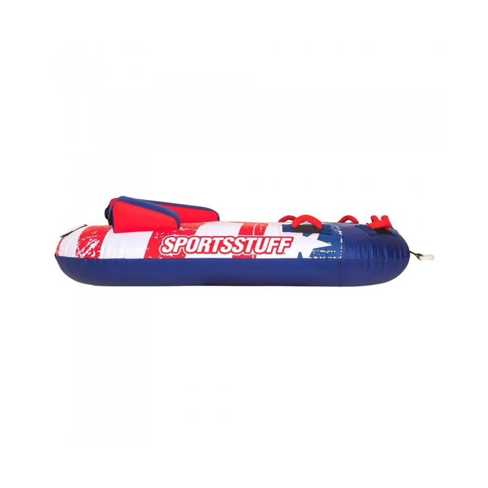 SportsStuff Stars & Stripes 2 Rider Towable Inflatable Tube with Nylon Cover