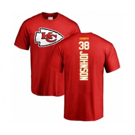 Football Kansas City Chiefs #38 Dontae Johnson Red Backer T-Shirt