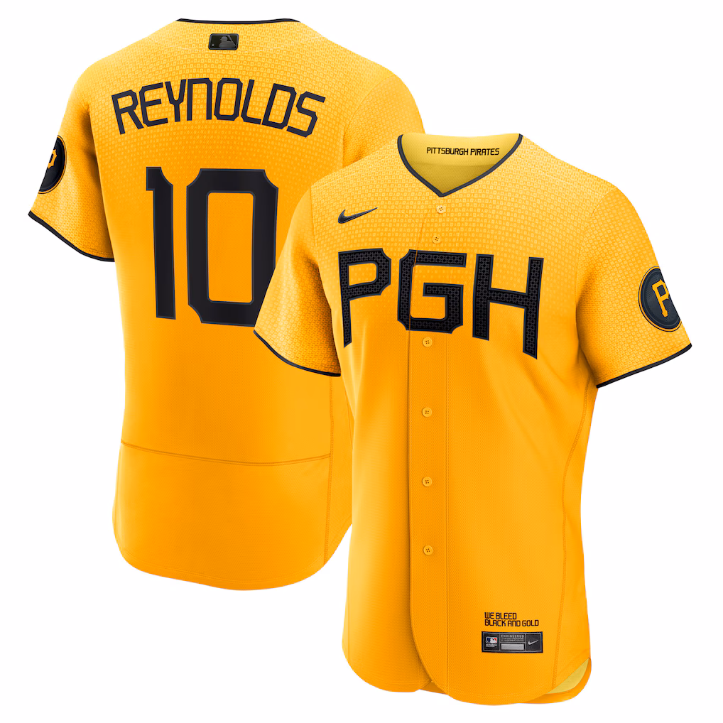 Men's Pittsburgh Pirates Bryan Reynolds Nike Gold City Connect Authentic Player Jersey