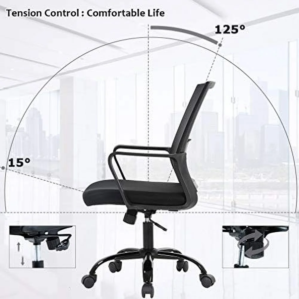 HYHBIBOOM Office Chair Desk Chair Computer Chair Swivel Rolling Executive Lumbar Support Task Mesh Chair Metal Base for Women&Men  2 Pack - Curated Treasures Market