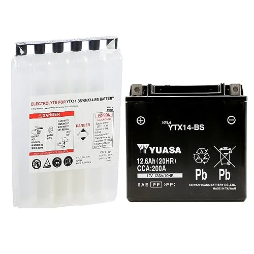 Yuasa Ytx14 Bs Maintenance Free 12 Volt Battery