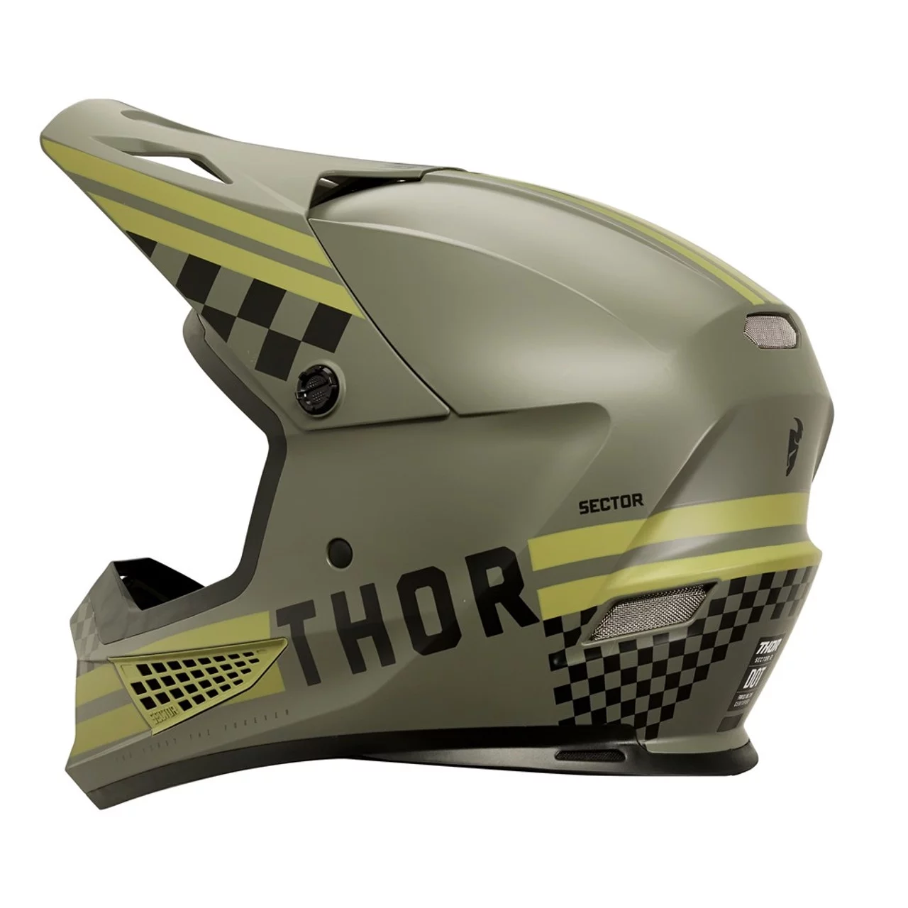 Thor Sector 2 Combat Offroad Motocross Dirt Bike Helmet - Army/Black - X-Small - Curated Treasures Market