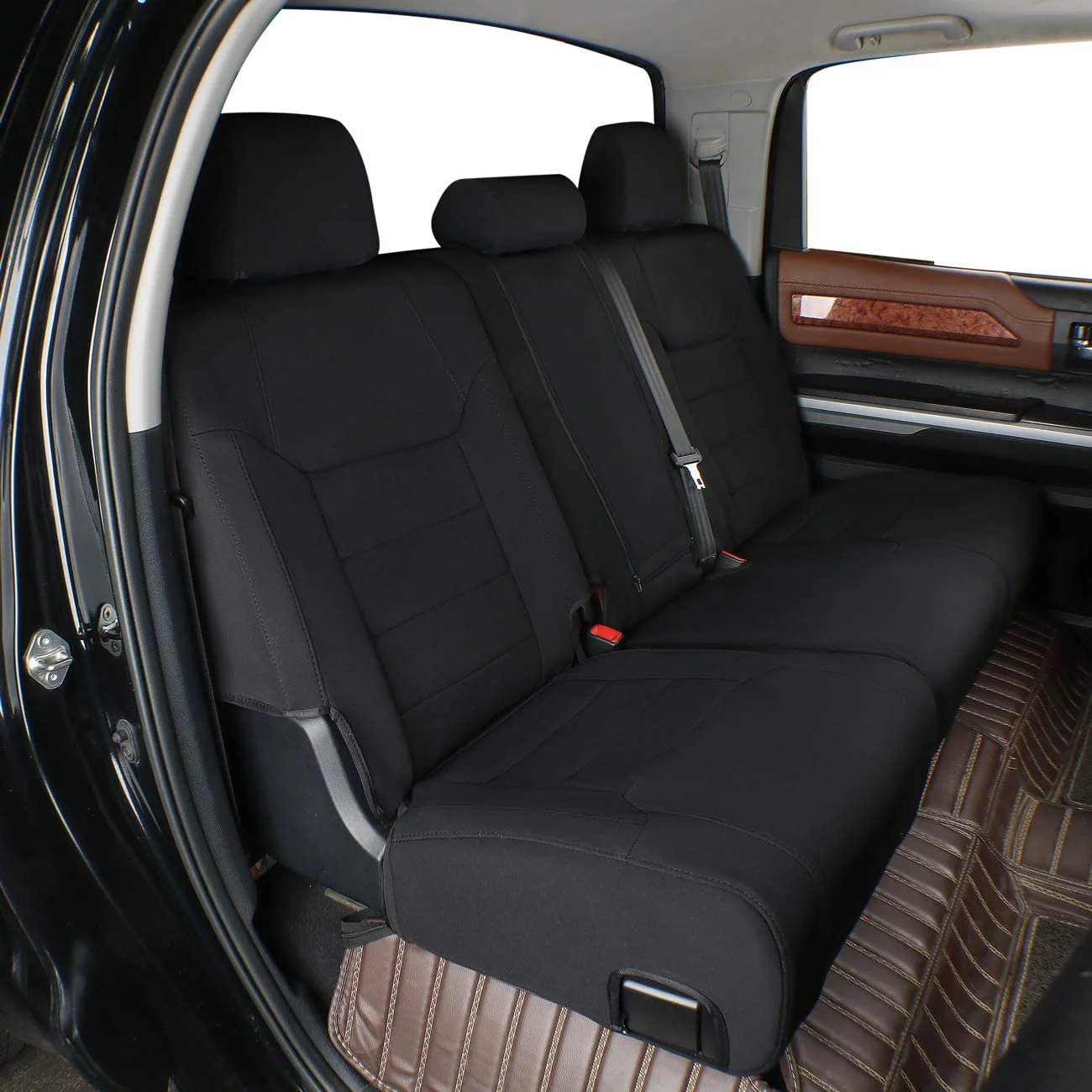 EKR Custom Fit Volkswagen Car Seat Covers for Volkswagen ID4 Pro,Pro S,Pro S with Gradient 2021 - 2024 -Full Set Neoprene (Black) - Curated Treasures Market