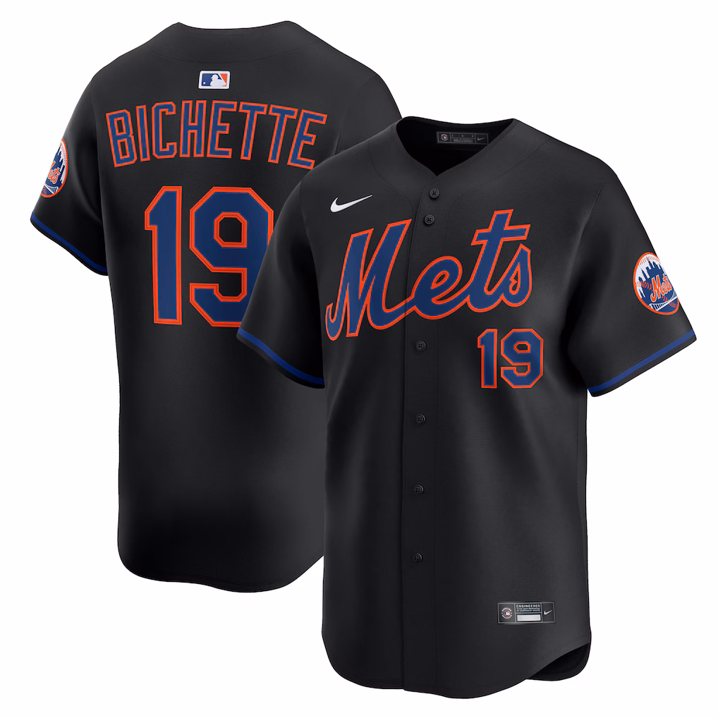 Men's New York Mets Bo Bichette Nike Black Alternate Limited Jersey