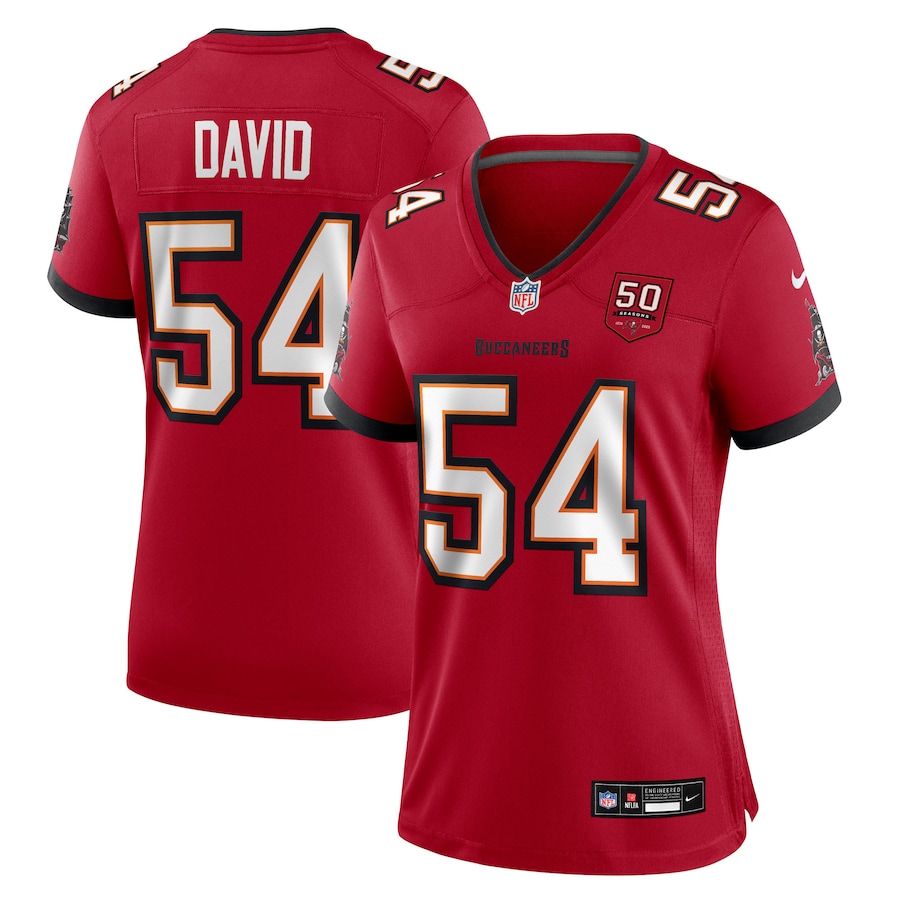 Women's Tampa Bay Buccaneers Lavonte David Nike Red 50th Anniversary Team Game Jersey