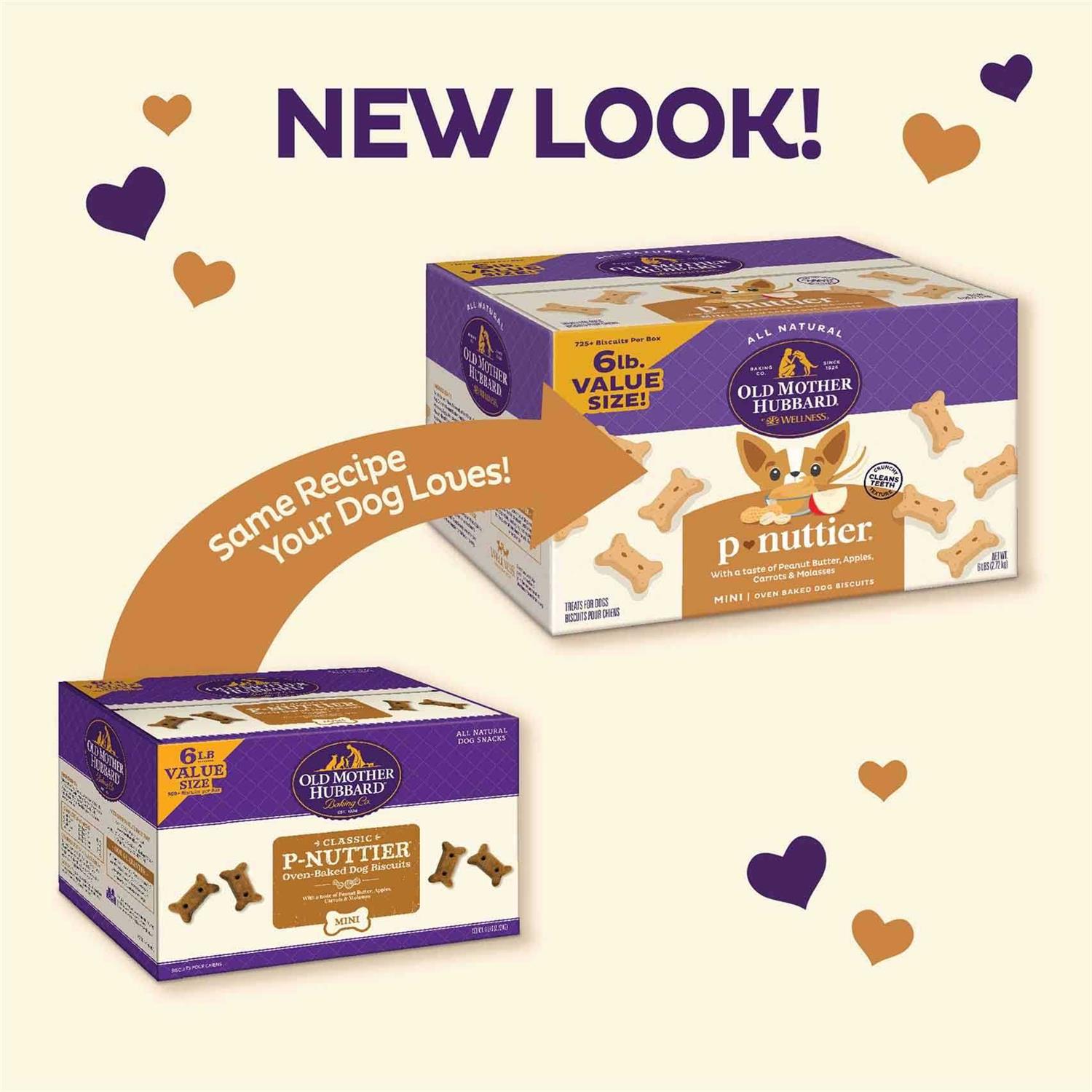 Old Mother Hubbard Classic P-Nuttier Biscuits Baked Dog Treats Mini