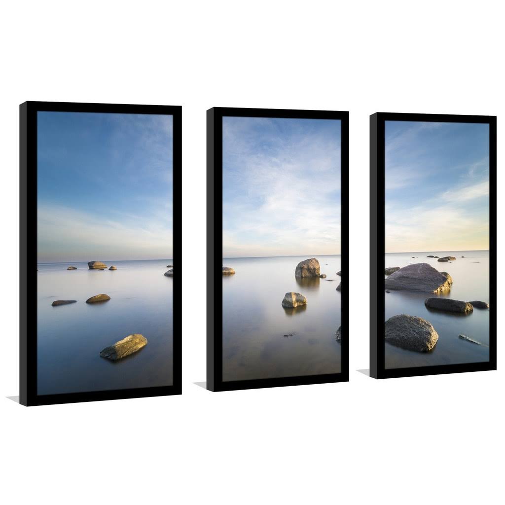 PicturePerfectInternational Sea Landscape 3 Piece Framed Photographic Print Set