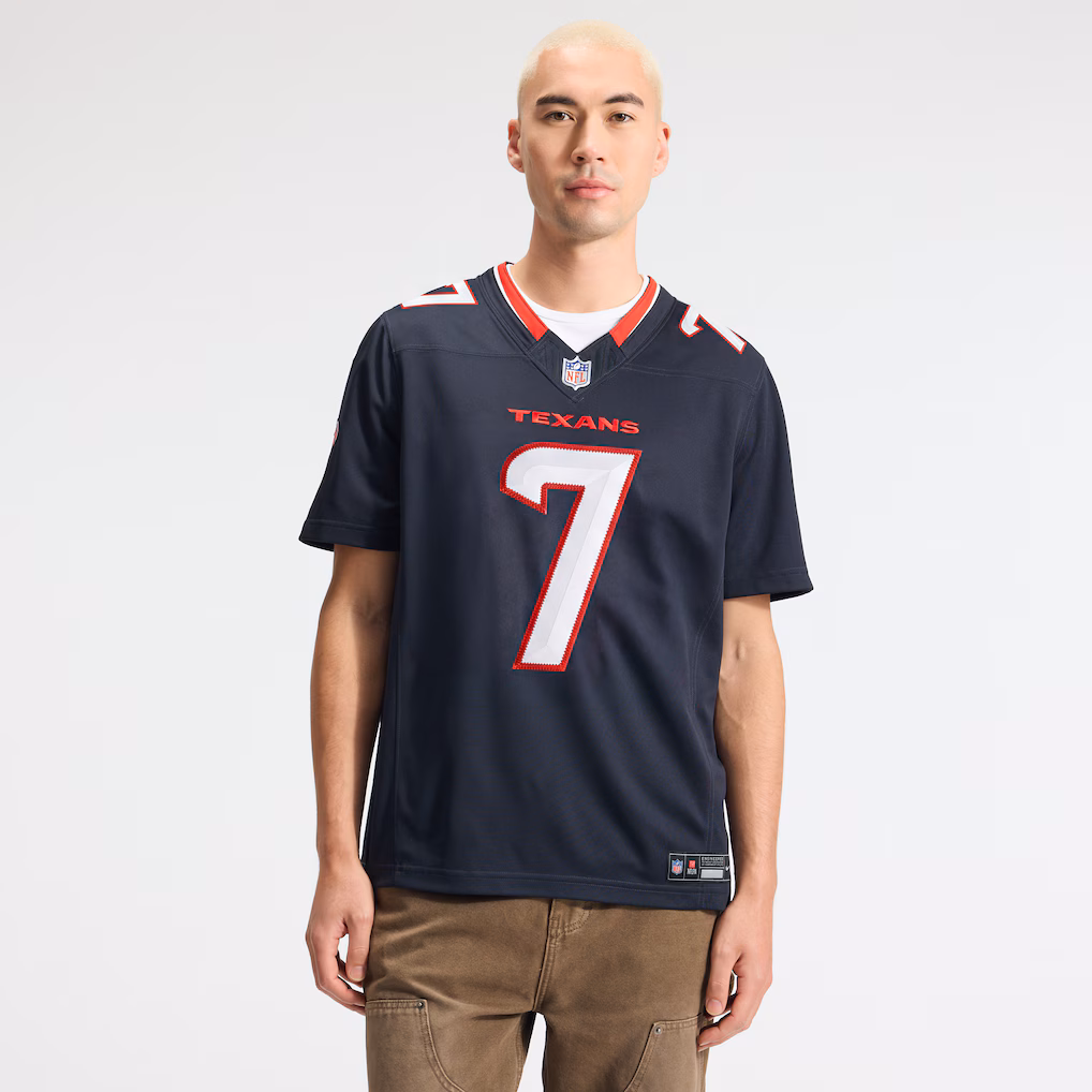 Men's Houston Texans C.J. Stroud Nike Navy Vapor F.U.S.E. Stitched Limited Jersey