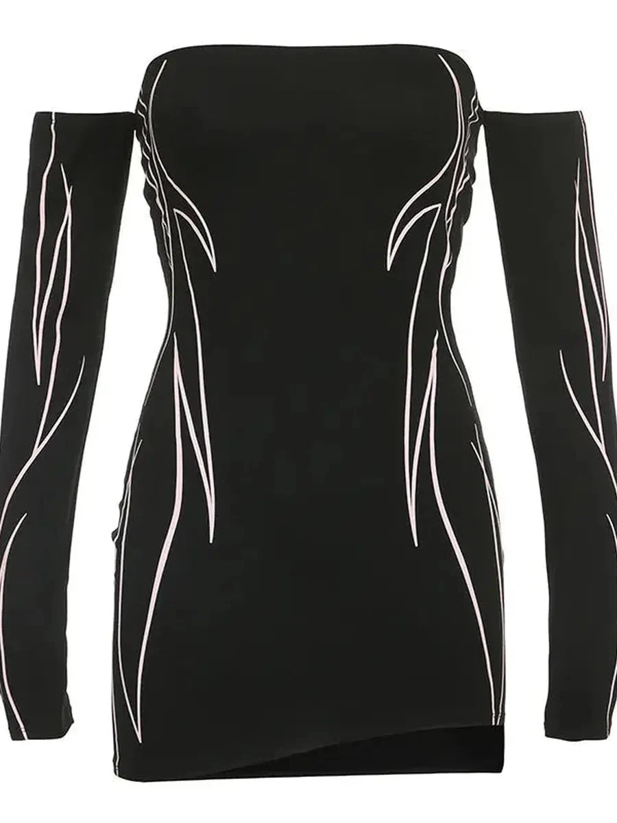 'Speed Up' Future Totem Body Fitting Dress