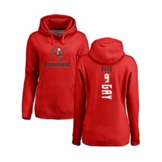 Football Women's Tampa Bay Buccaneers #9 Matt Gay Red Backer Pullover Hoodie
