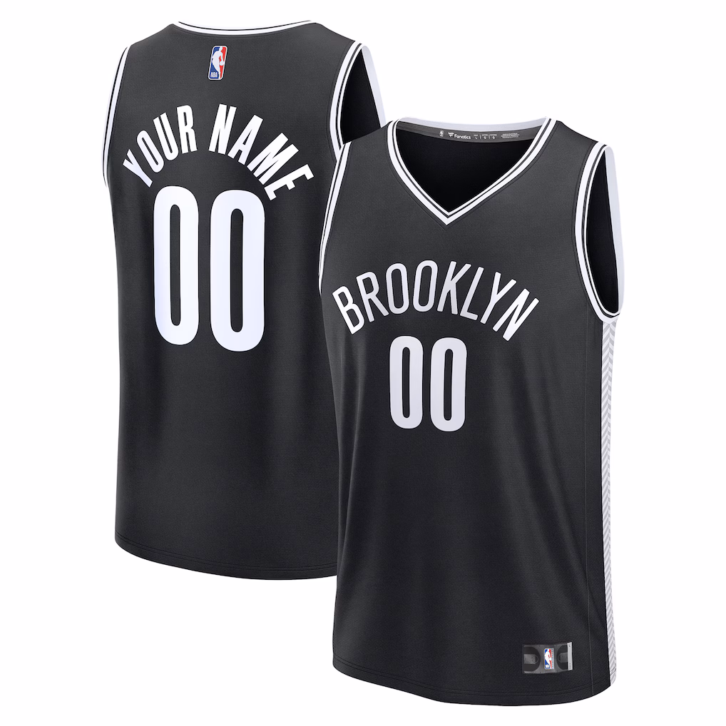 Men's Brooklyn Nets Fanatics Black Fast Break Custom Jersey - Icon Edition