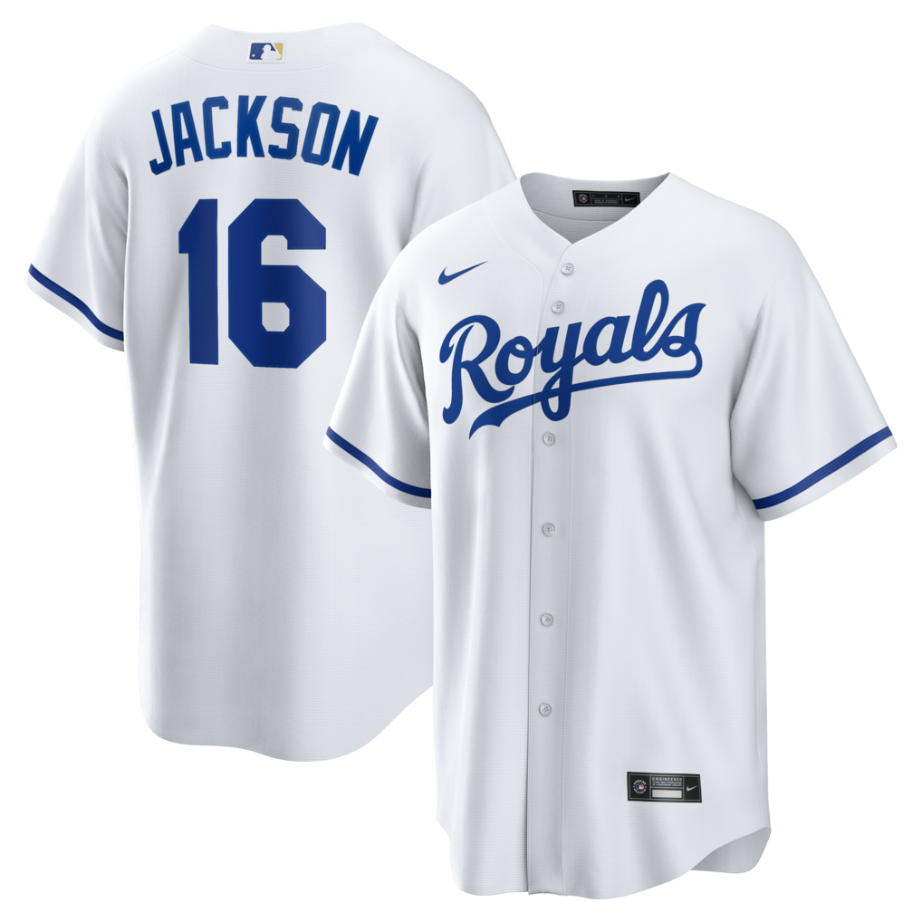 Men's Kansas City Royals Bo Jackson Nike White Home Retired Player Replica Jersey
